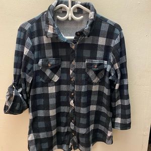 EDEN & OLIVIA PLAID LONG SLEEVE w BUTTONS